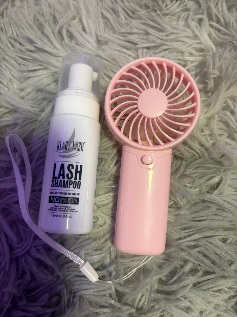 Pink Lash Shampoo Foam with fan